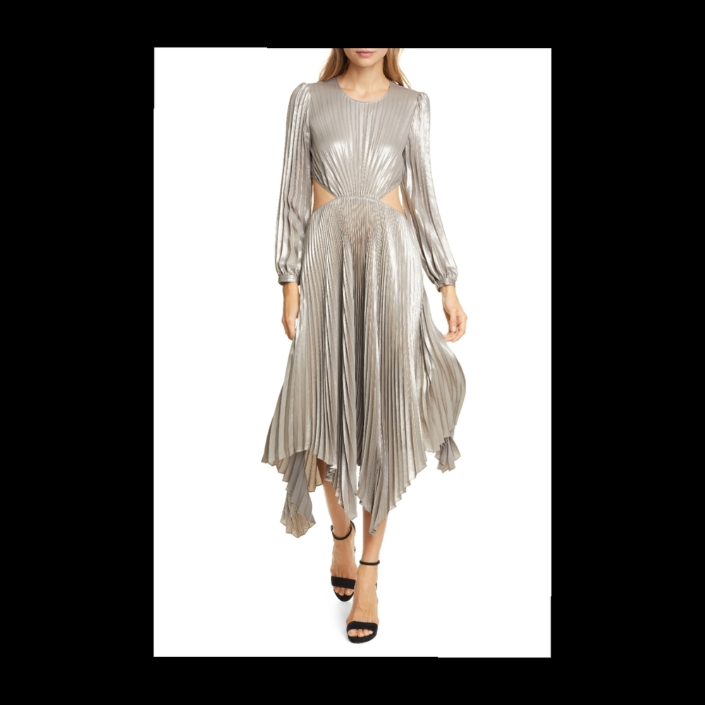 A.L.C. Naples Cutout Waist Long Sleeve Dress